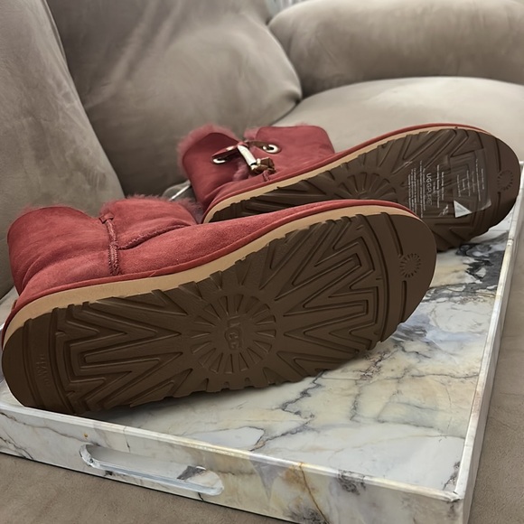 UGG Burgandy / Pink Boots - Size 10 - Picture 3 of 3